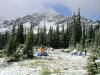 A September snowstorm at our wilderness base camp
